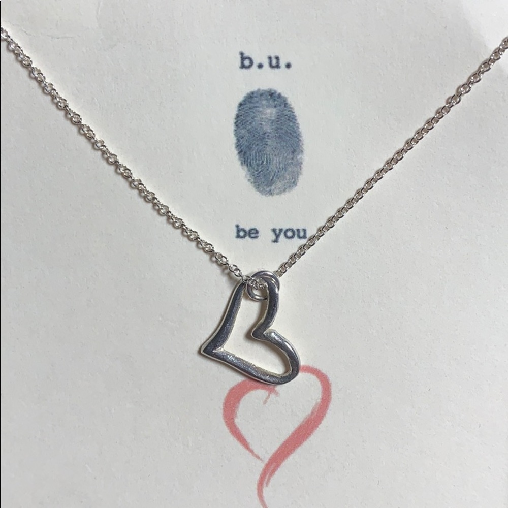 B.U. JEWELRY Sterling Silver Heart Necklace ❤️